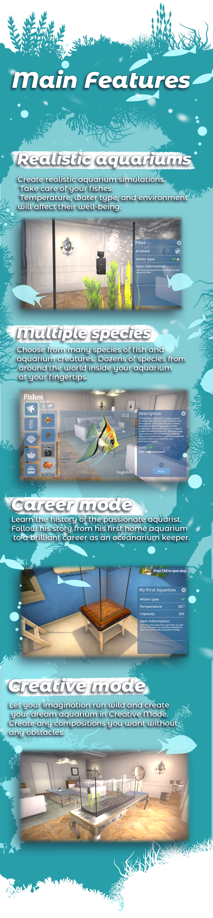 Aquarist 建造水族馆 养鱼 发展你的事业|官方中文|Build.13870405+日本花园DLC+全DLC|解压即撸|_14